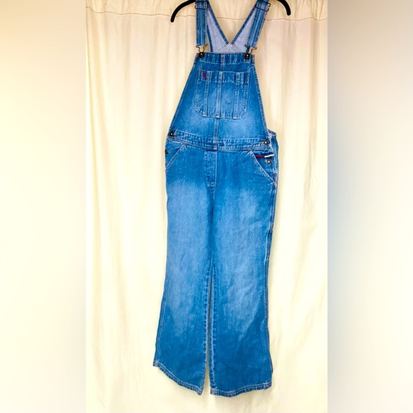 VINTAGE TOMMY HILFIGER TOMMY JEANS 90’s OVERALLS DENIM Unisex size medium - Picture 2 of 15